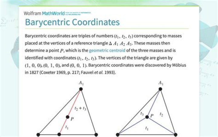 Barycenter of a triangle