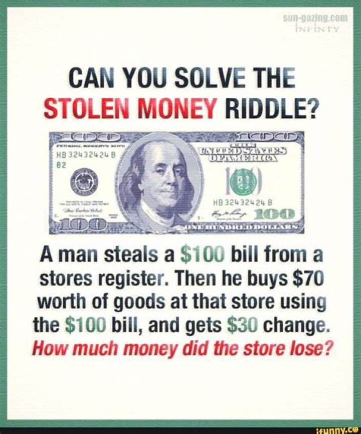 Can you solve this stolen money riddle?