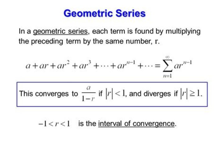 Convergence of a geometric sequence