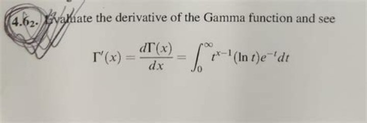 Derivative of the Gamma function