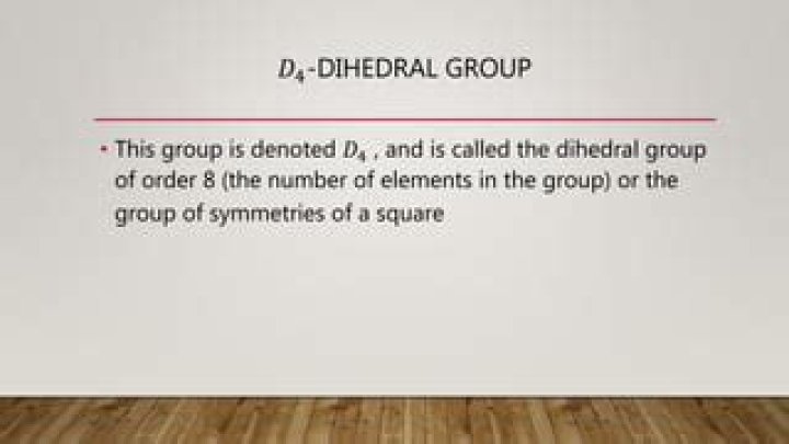 Examples of the dihedral group $D_4$ acting on sets
