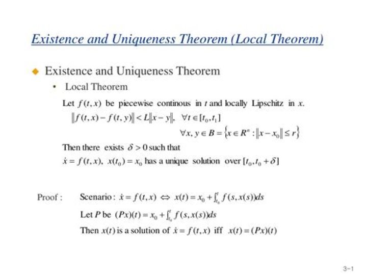 Existence and Uniqueness Theorem