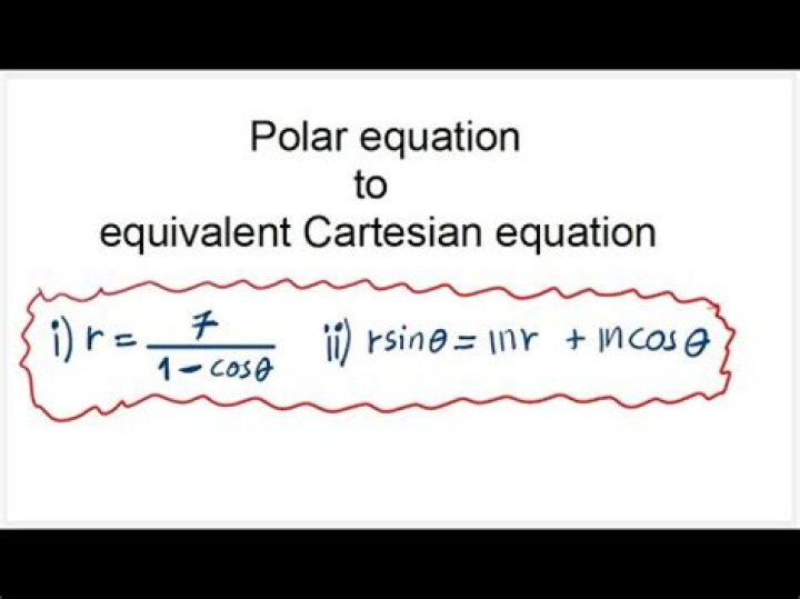 Express this polar equation in cartesian form