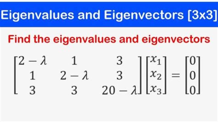 Find the eigenvalues of a 3 x 3 matrix