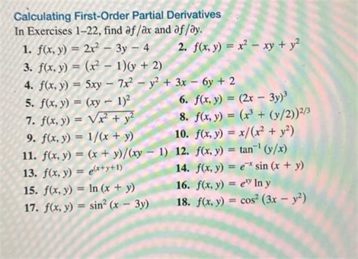 Finding a first order partial derivative in a point