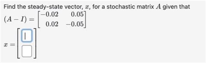 Finding steady-state vector for stochastic matrix P