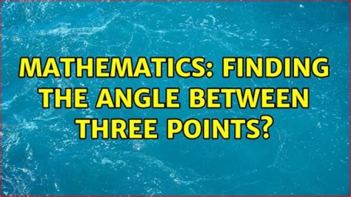 Finding the angle between three points?