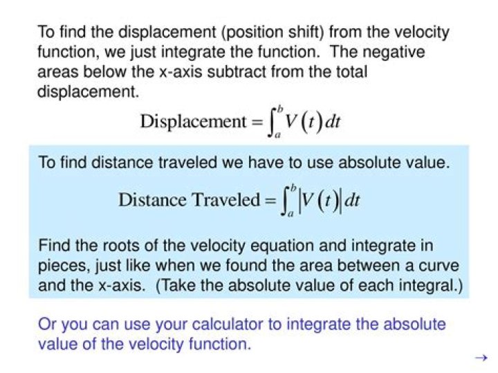 Finding the magnitude of displacement with a given parametric velocity function