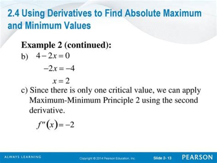 Finding the maximum value from a derivative function