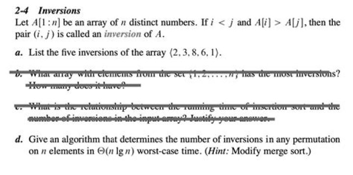 Finding The Number Of Inversions In A Permutation