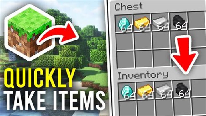 How can I quickly grab items from a chest to my inventory?