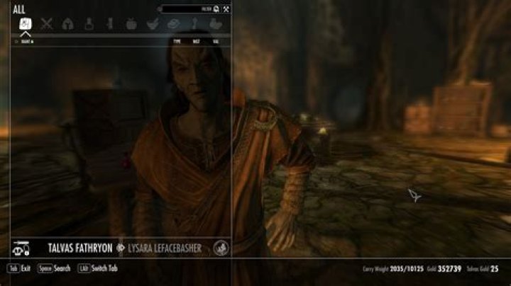 How do I make Talvas Fathyron stock up his merchant inventory?