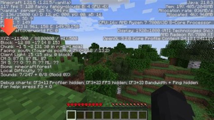 How do I view coordinates in Minecraft: Windows 10 Edition?
