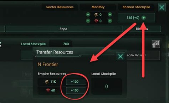 How do sector stockpiles work?