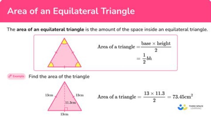 How do you find the area of a triangle in a 3D graph?