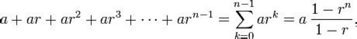 How is "n+n/2+n/4....1" equal to "2n-1" using the formula for geometric series?