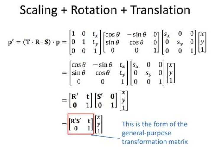 How many constraints the 2D rigid body transformation matrix provide?