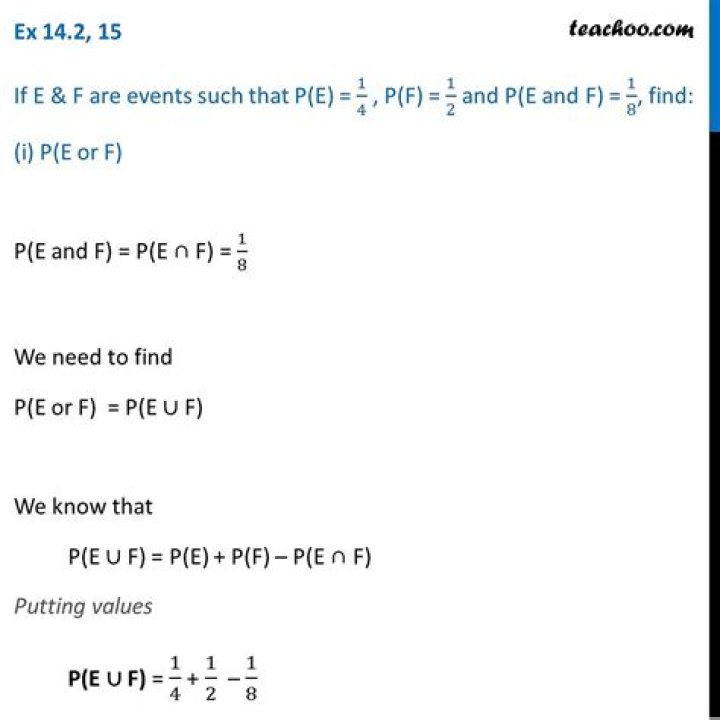 How to Find P(E) and P(F)