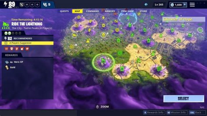 How to tell if a Save The World mission will have a "major storm incoming"?