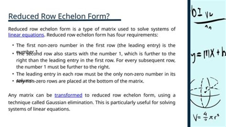 Is the row echelon form of a system of equations unique?