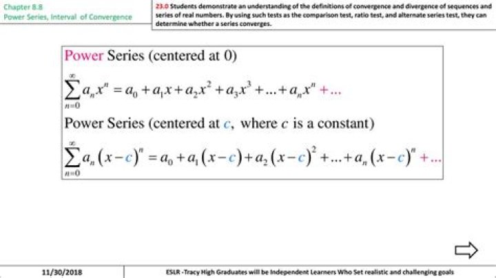 Is there a formal definition of convergence of series?