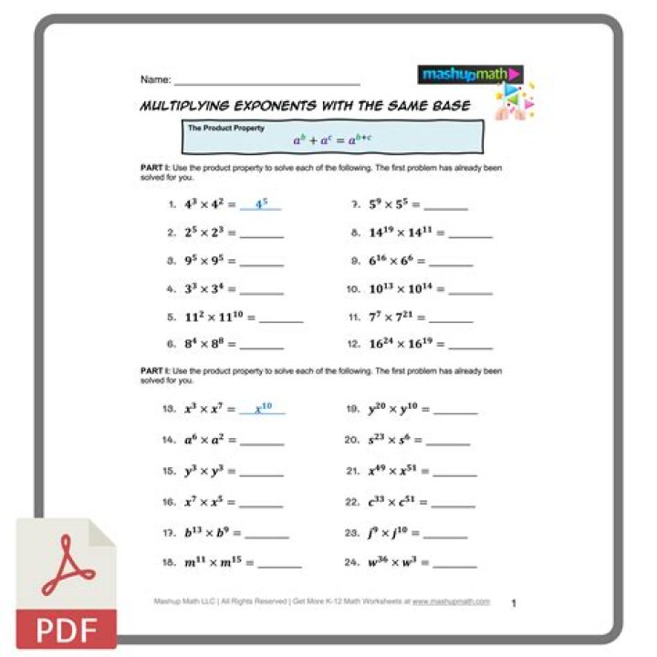 Isolating Exponent Variables for Deriving Equations