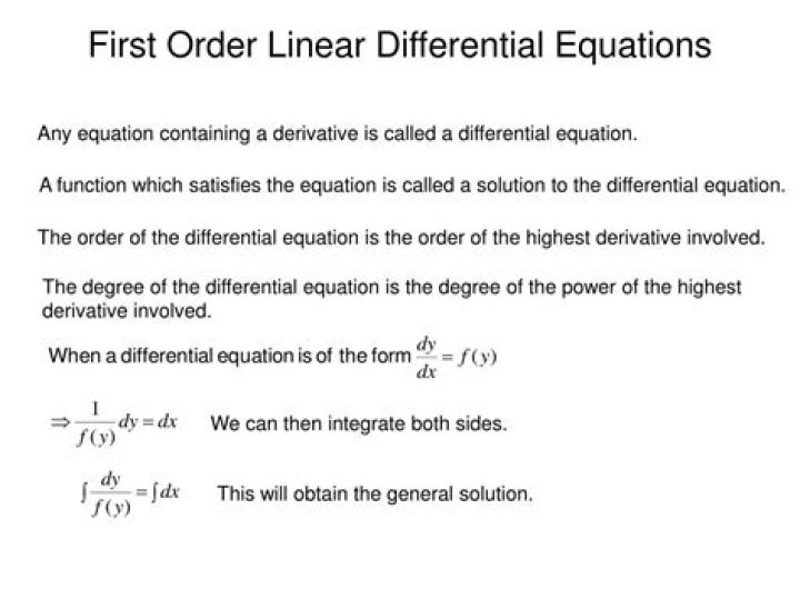 Linearize a first order differential equation