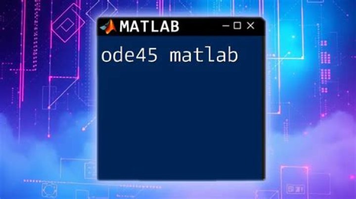 MATLAB - ode45 "ODEFUN" format