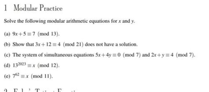 Modular arithmetic (Solve -10 mod 7 by hand)
