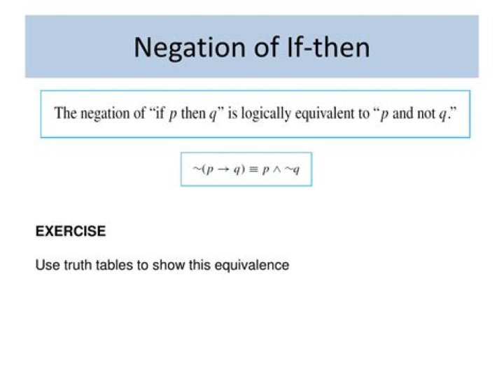 Negation of "If ... then" statements