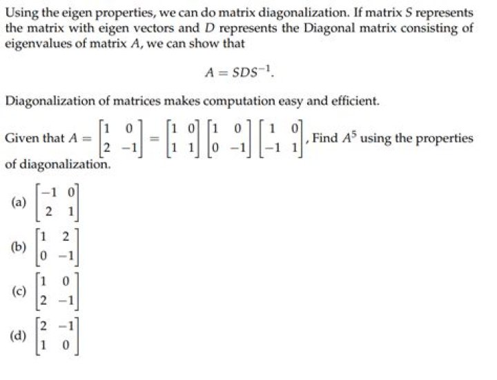 Properties of Diagonalization of Matrices