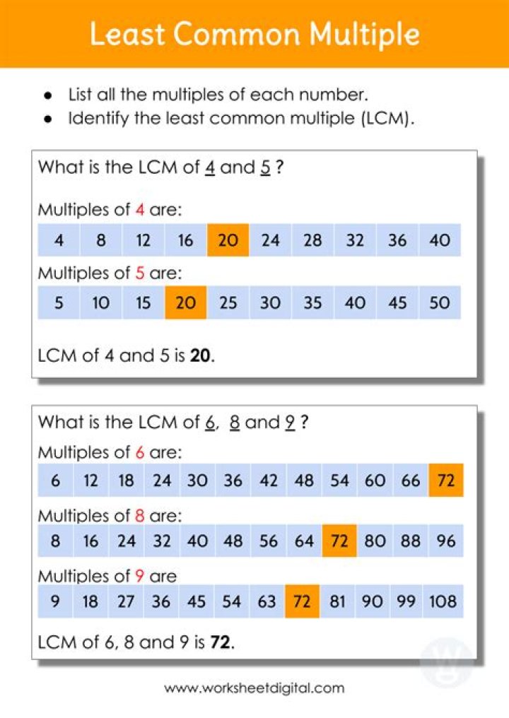Prove the LCM (Least Common Multiple).