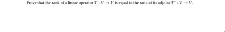 Rank of a linear operator
