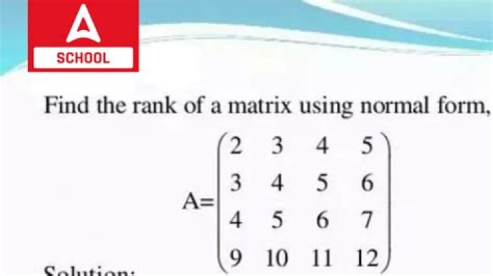 Rank of a Matrix under certain conditions