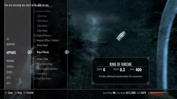 Ring of hircine and saviors hide