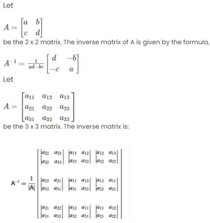 shortcut for finding a inverse of matrix