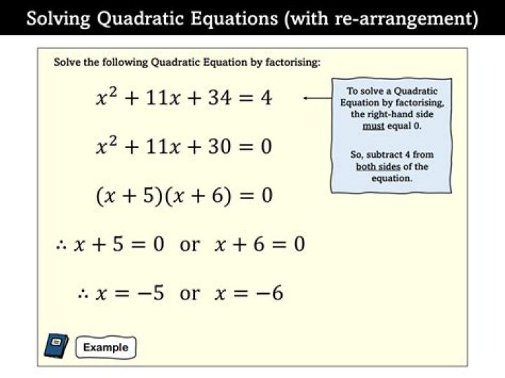 solve quadratic equation