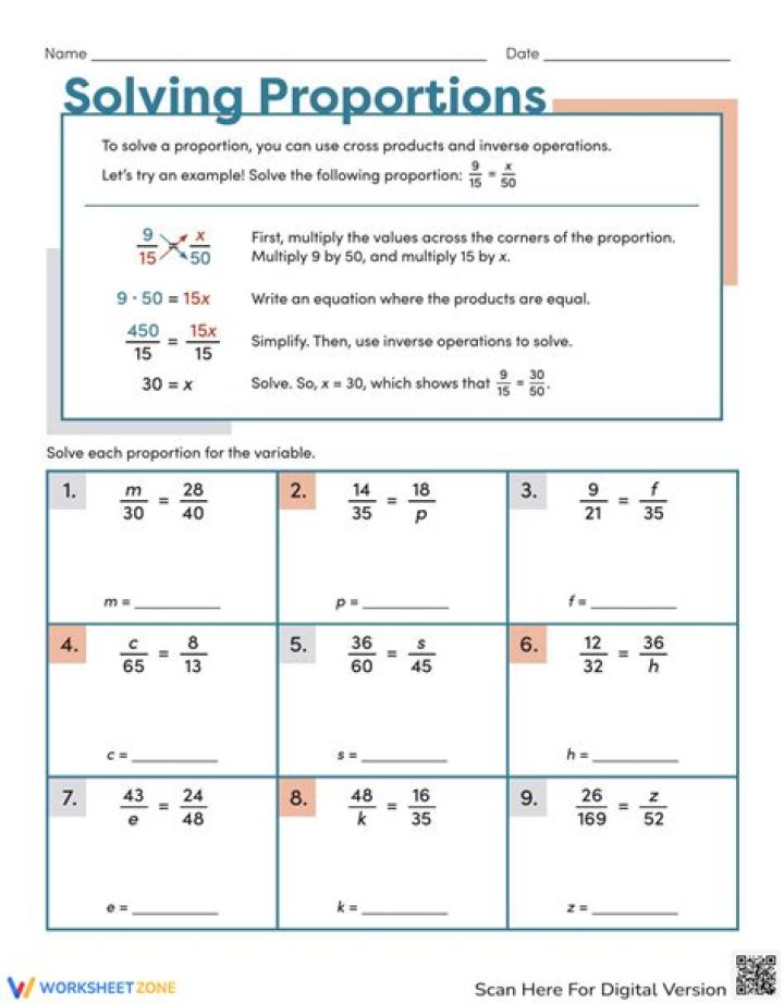 Solving proportion problems involving three quantities
