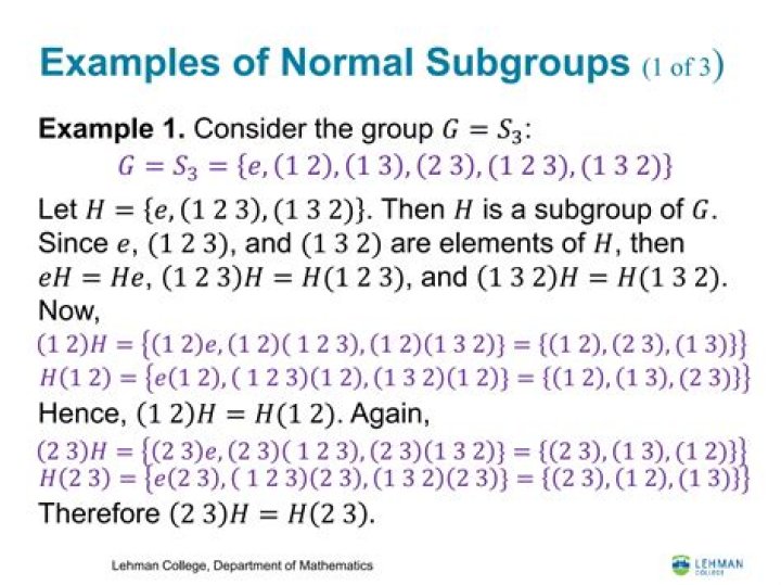 Subgroup examples