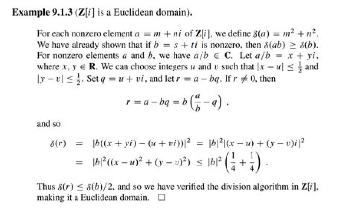 subtleties in the definition of Euclidean domain.