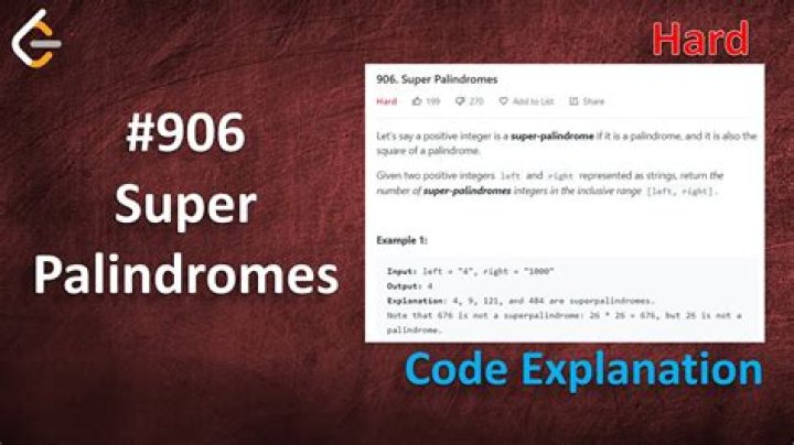Super palindromes