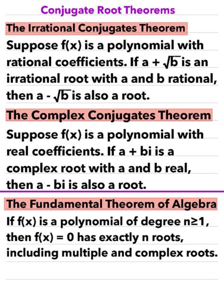 The Conjugate Roots Theorem for Irrational Roots
