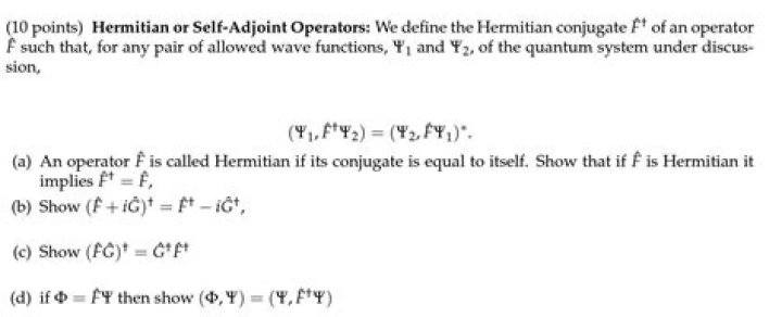 The difference between hermitian, symmetric and self adjoint operators.