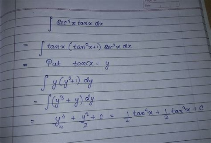 The integral of $\sec^4(x)\tan(x)$
