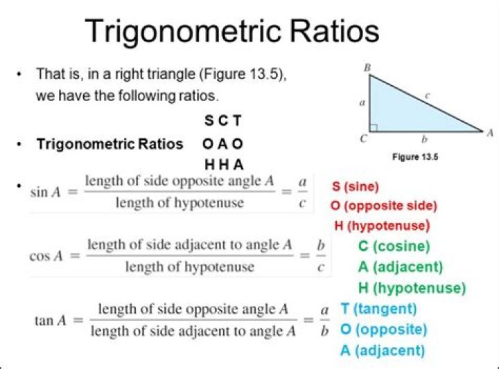 What do the trigonometric ratios actually represent