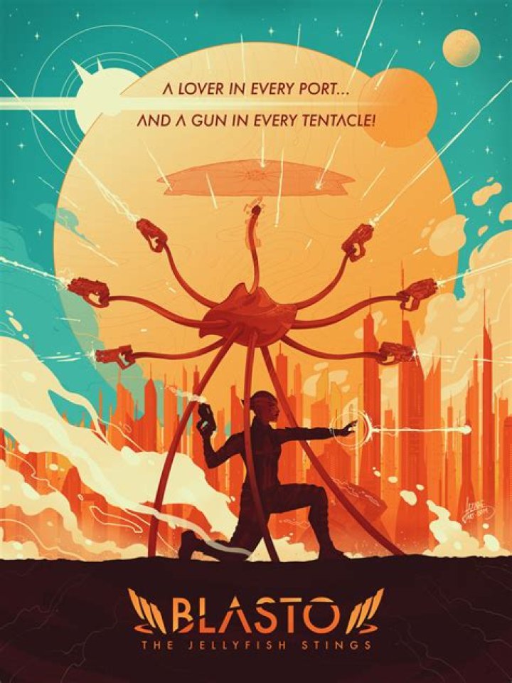 What is the significance of the Blasto 6 Movie Poster?