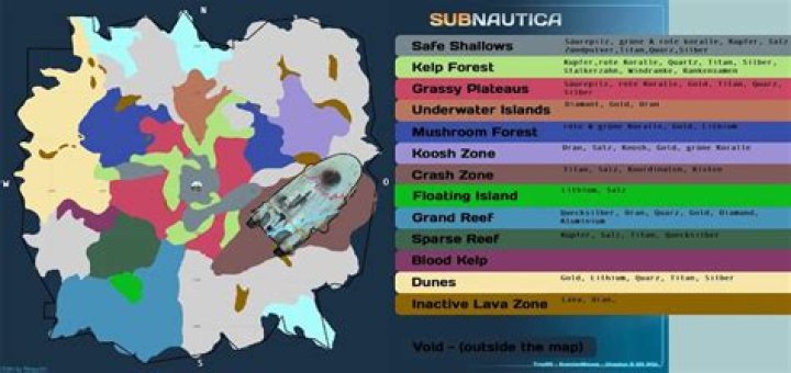 Where are the grassy plateaus caves in Subnautica?