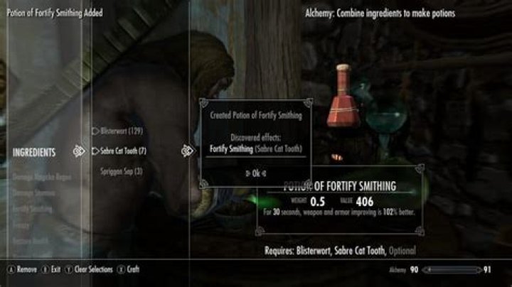 Where can I find some smithing potions in Skyrim?